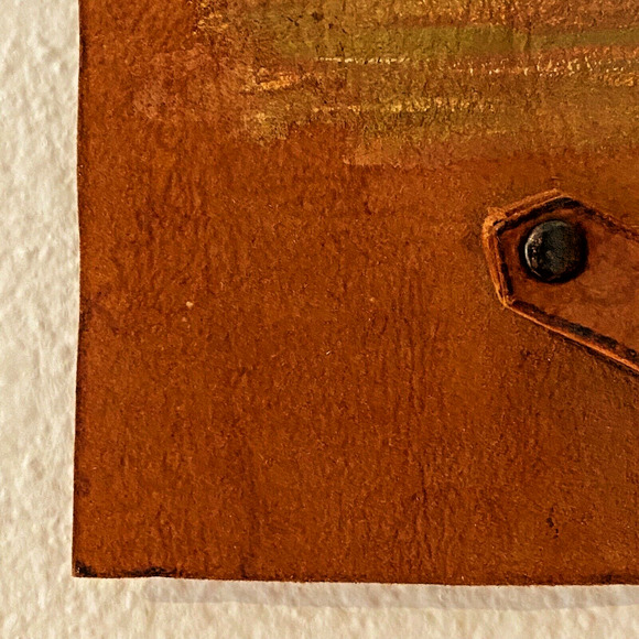 Vintage Tie Holder Native American Scene Leather Souvenir Pendleton Oregon - Picture 7 of 14